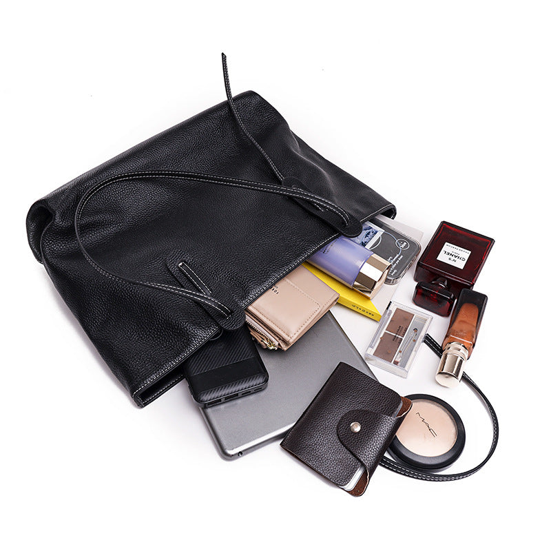 European And American Casual Top Layer Cowhide Handbag