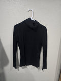 Black turtle neck long sleeve sweater