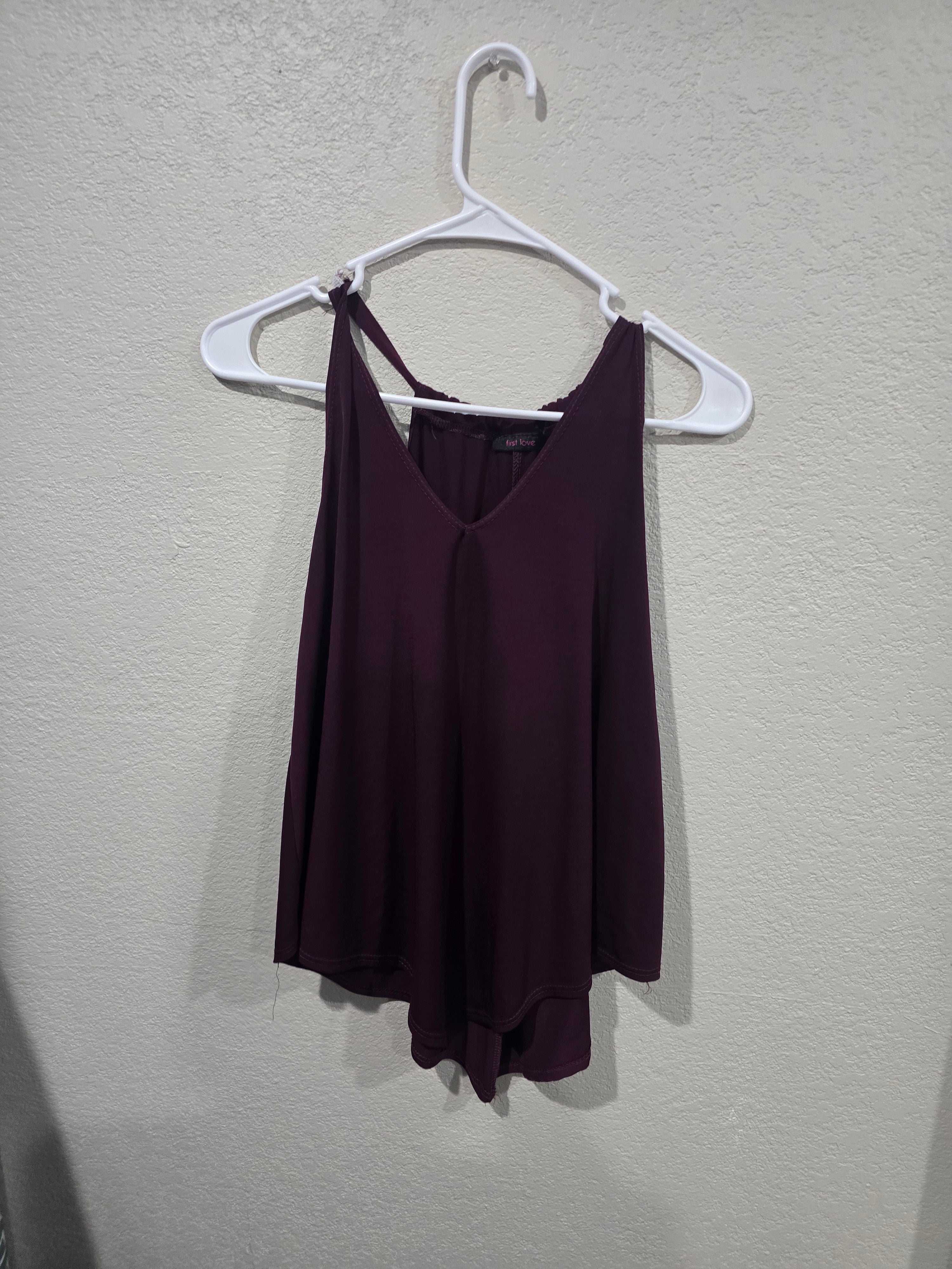 Sleeveless Maroon Top