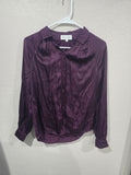 Purple silky button up