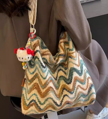 Womens Casual Ethnic-Style Embroidered Crossbody Shoulder Bag