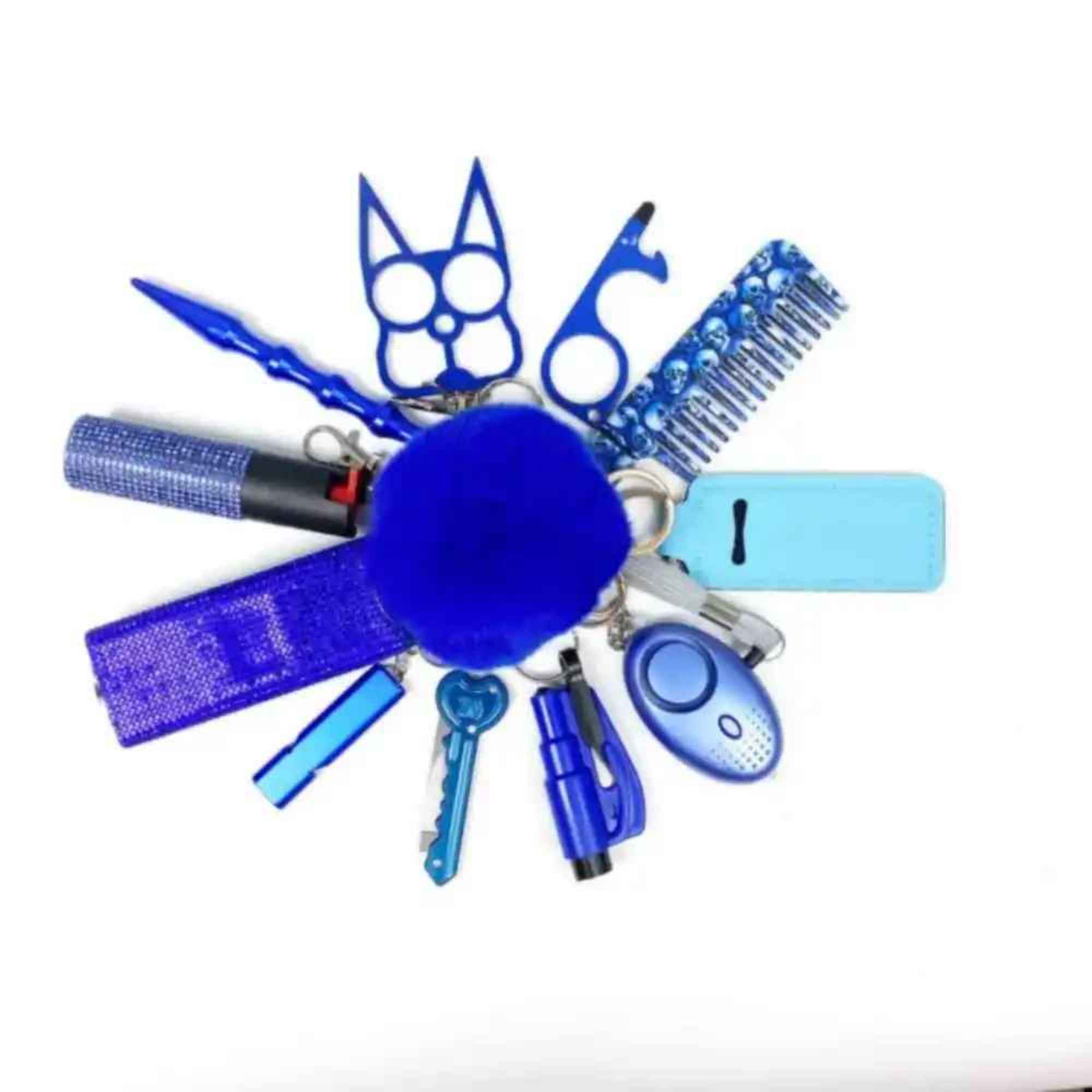 12PCS Safety Keychain Set - Multiple Colors