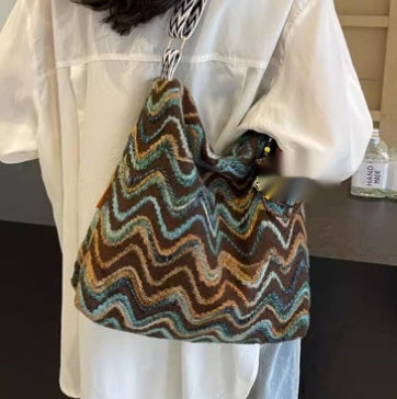 Womens Casual Ethnic-Style Embroidered Crossbody Shoulder Bag