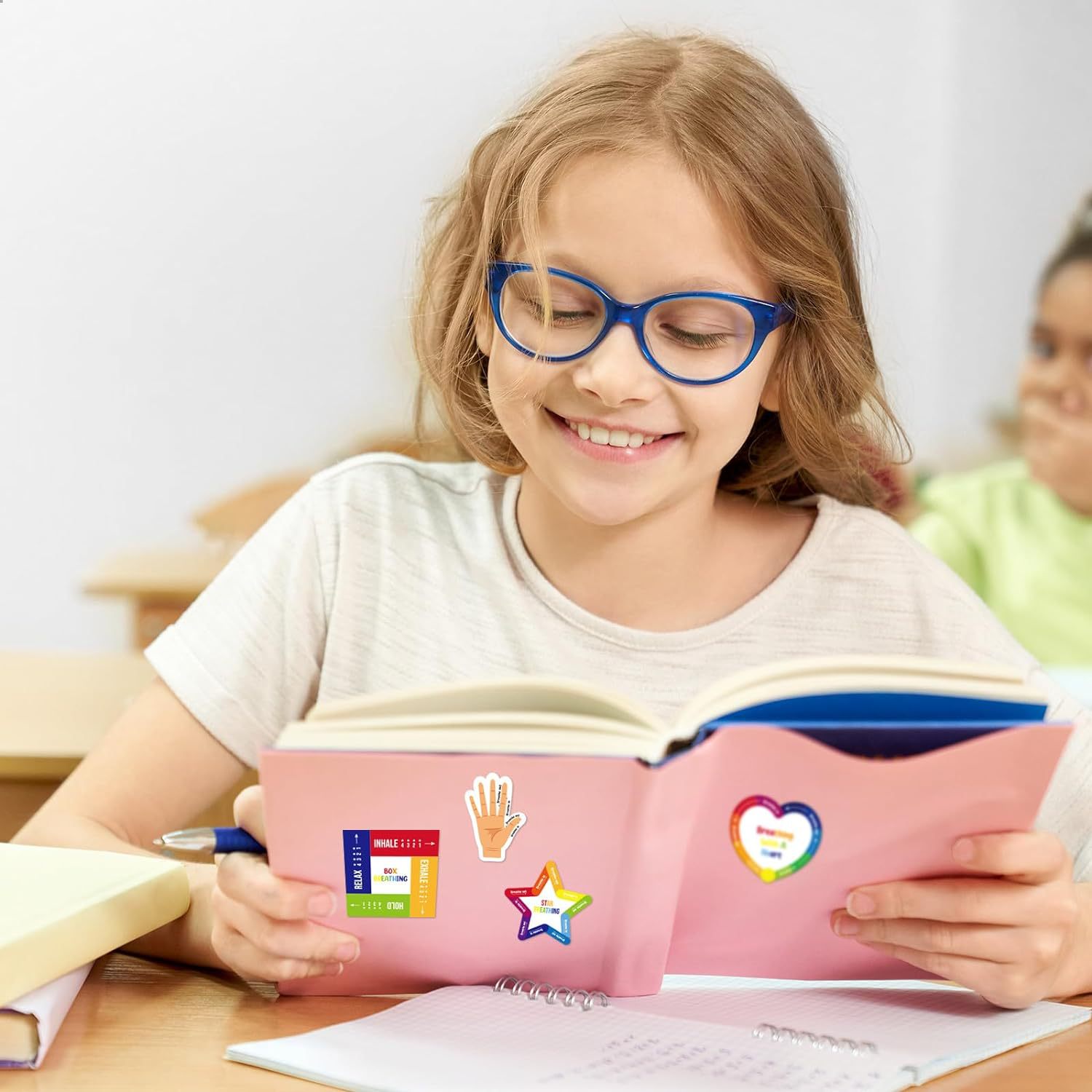 15-piece Decompression Stickers Anxiety Stripe Management Stickers Sensory Items Fingertip Stickers