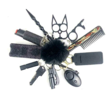 12PCS Safety Keychain Set - Multiple Colors