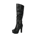 Chunky-heeled Over-the-knee Plus-size Boots For Women
