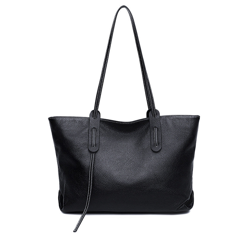 European And American Casual Top Layer Cowhide Handbag