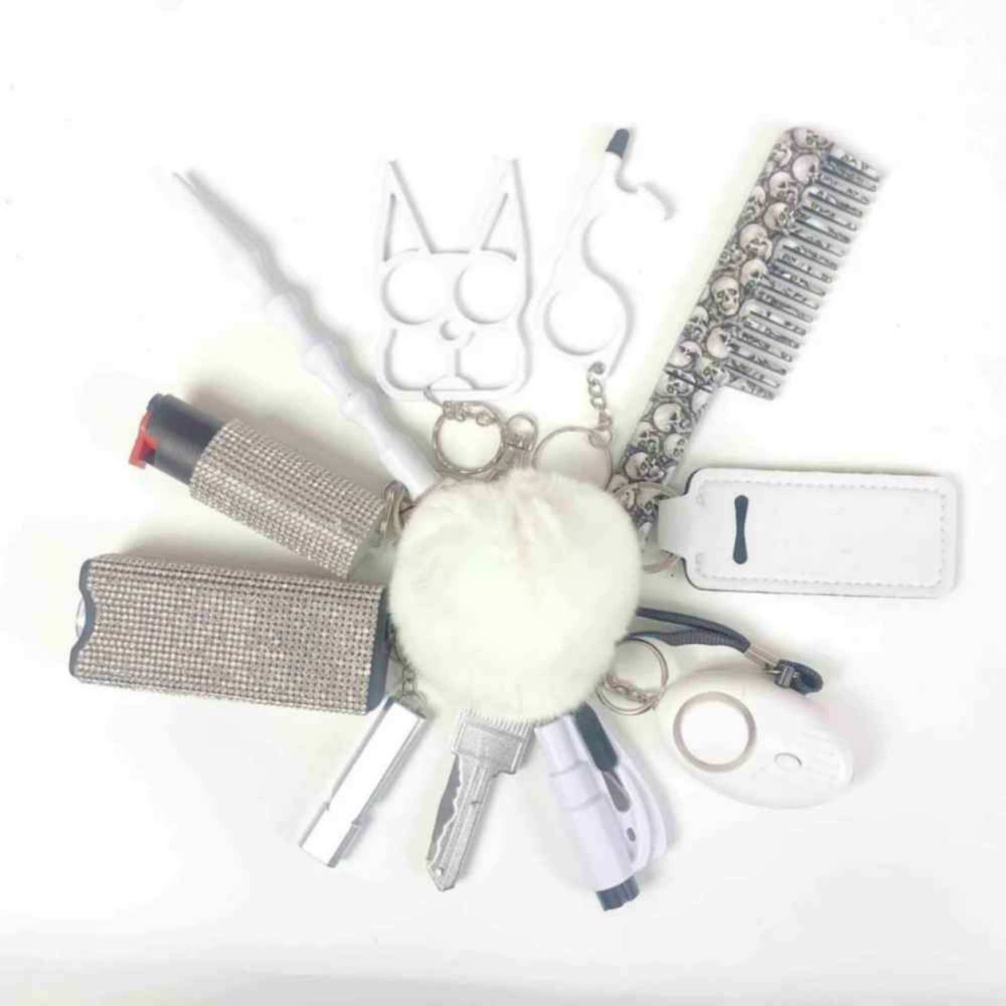 12PCS Safety Keychain Set - Multiple Colors