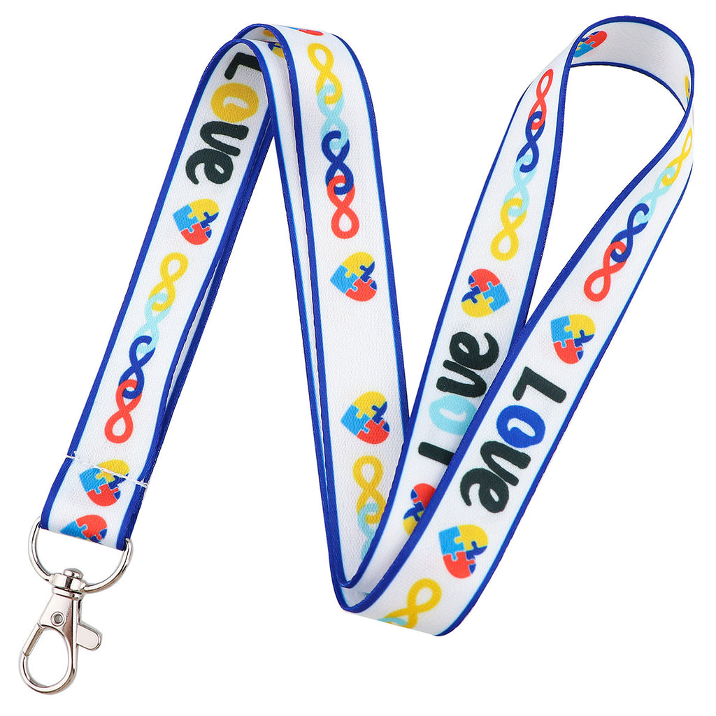 Care For Autism Long Neck Rope Double-sided Printing