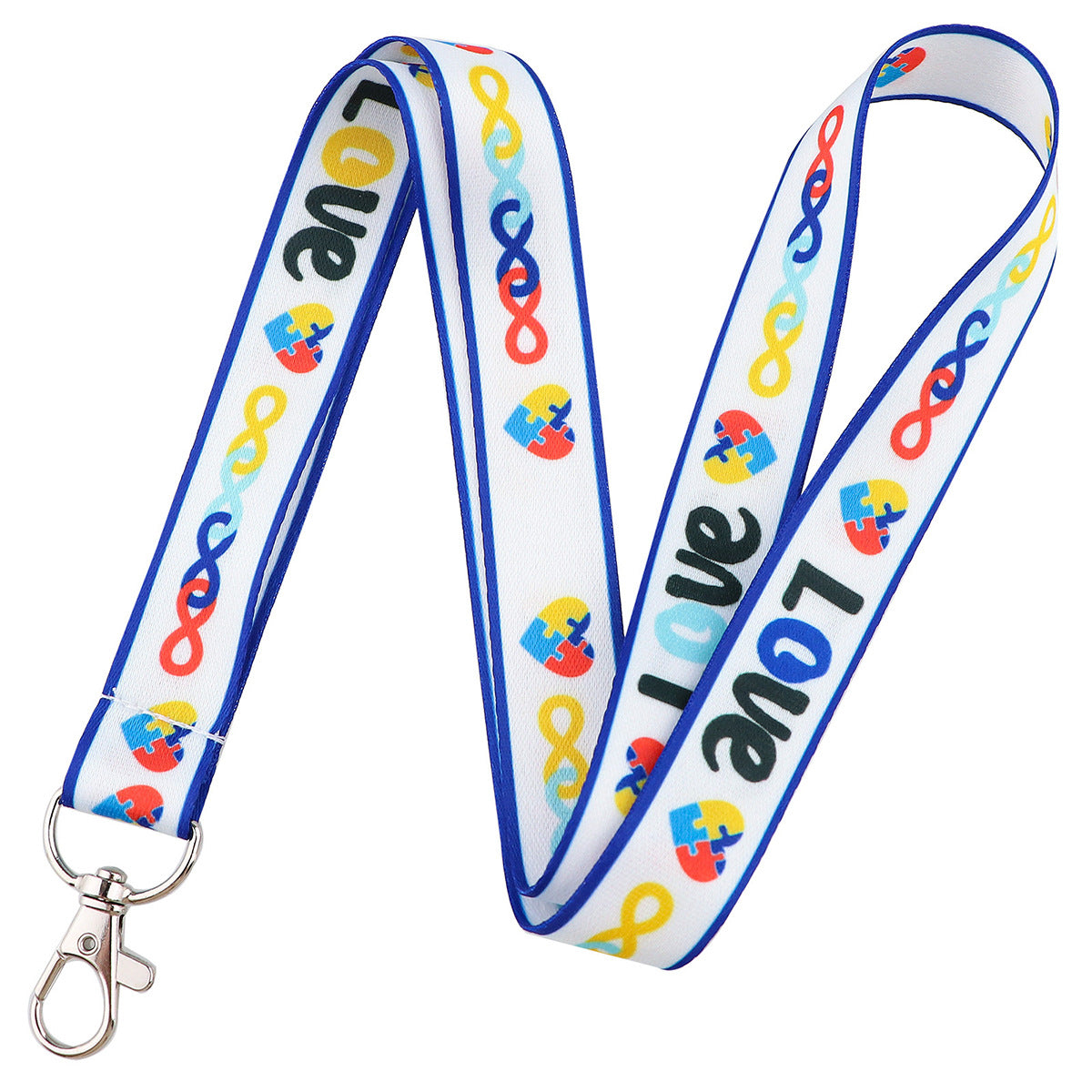 Care For Autism Long Neck Rope Double-sided Printing